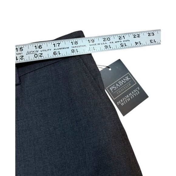 Jos A Bank Suit Separate Dress Pant Trousers Unhemmed Mens Size 38 Gray Unhemmed - Picture 6 of 8